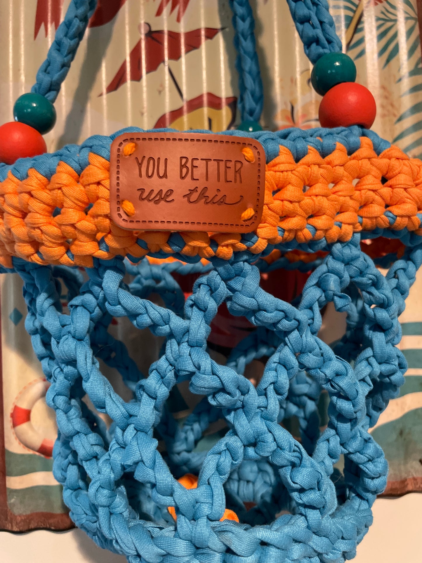 Teal Tide Boho Plant Hanger