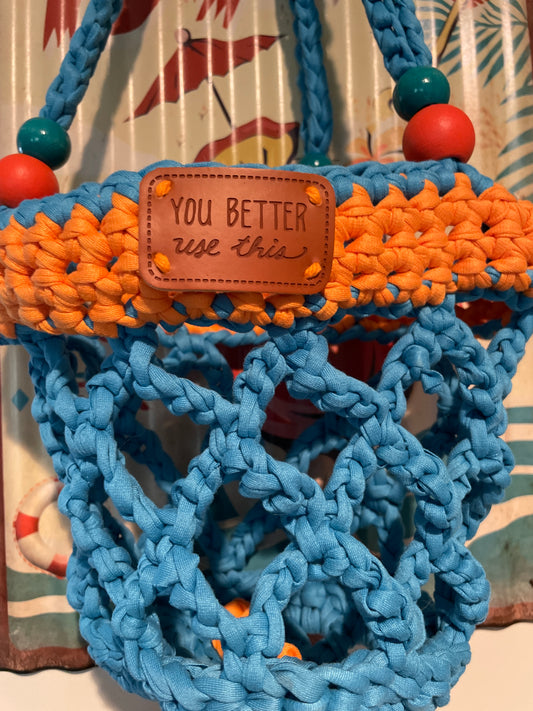 Teal Tide Boho Plant Hanger