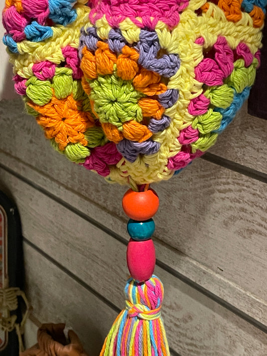 Boho Bloom Granny Square Plant Hanger
