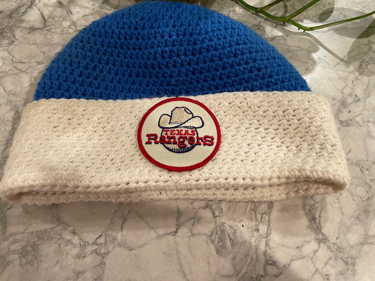 Texas Rangers Crochet Beanie – Handmade MLB-Inspired Hat for Adults, Teens & Kids