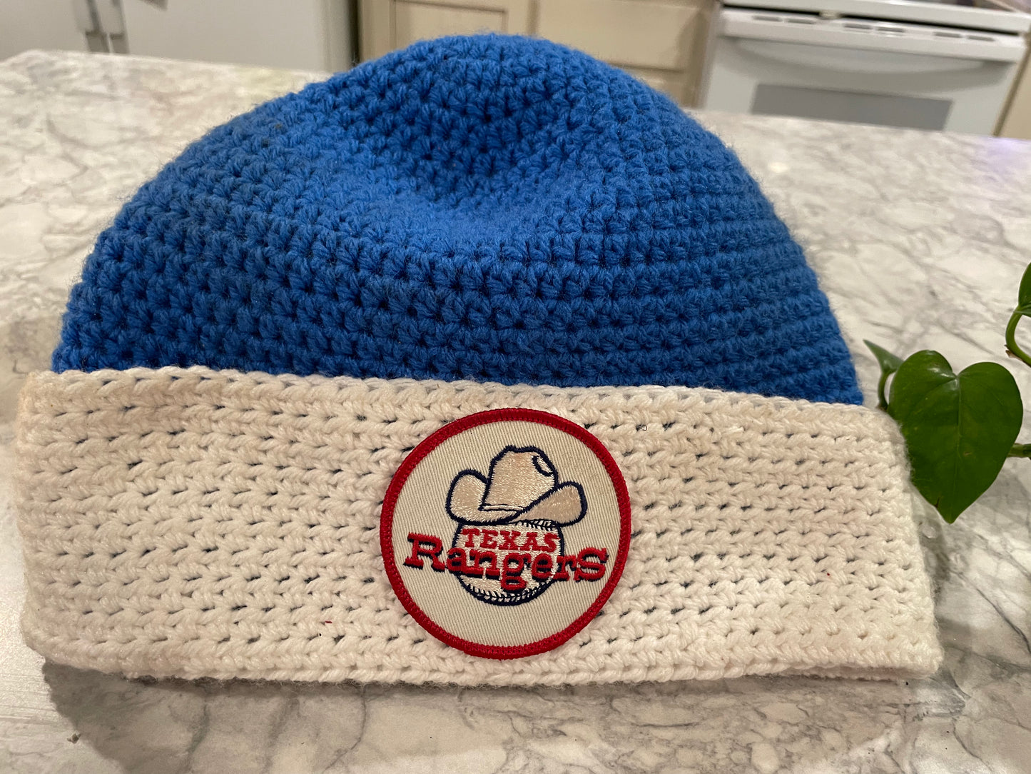 Texas Rangers Crochet Beanie – Handmade MLB-Inspired Hat for Adults, Teens & Kids