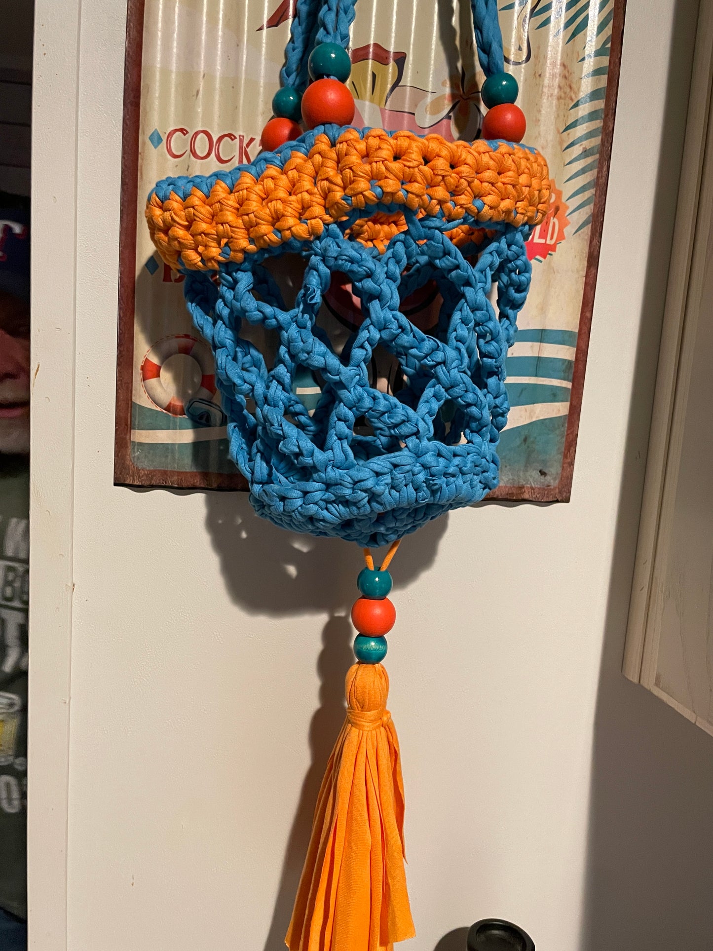Teal Tide Boho Plant Hanger