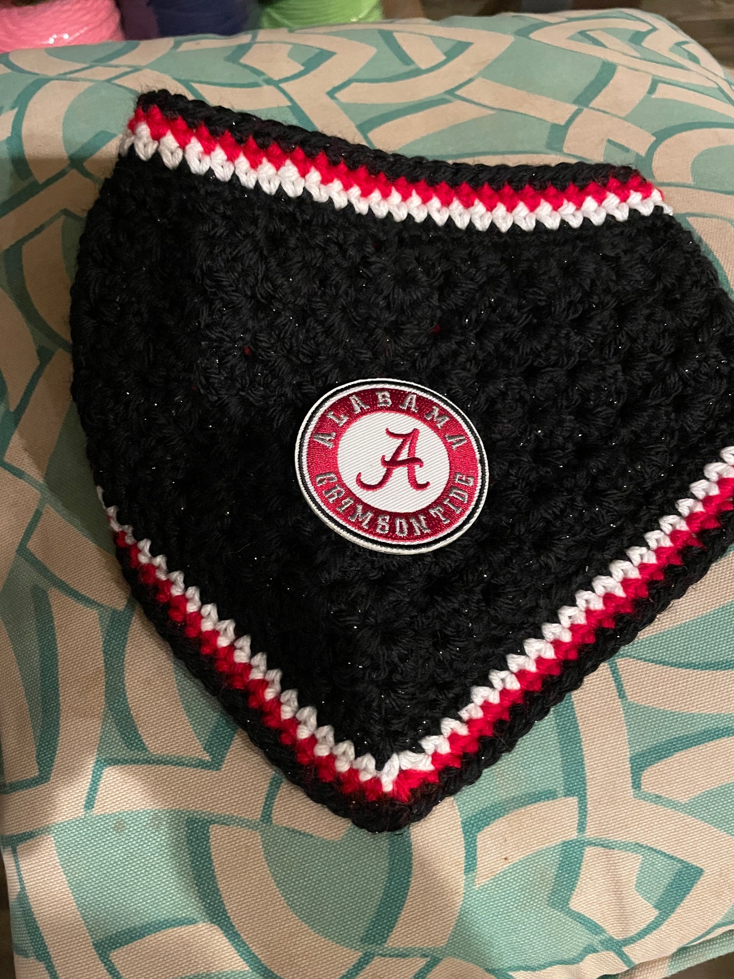 Alabama Crimson Tide Crochet Dog Bandana